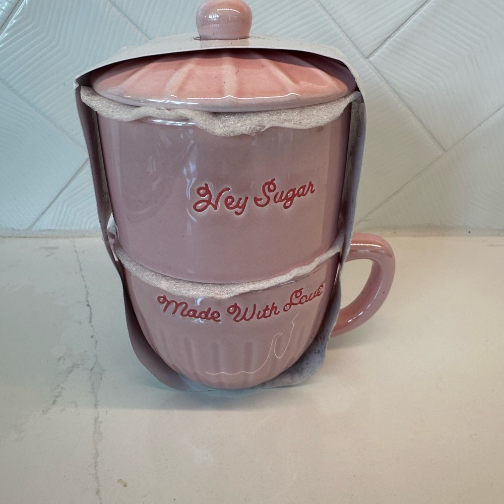 Target Valentines Day Sugar Creamer Set NWT pink tea coffee